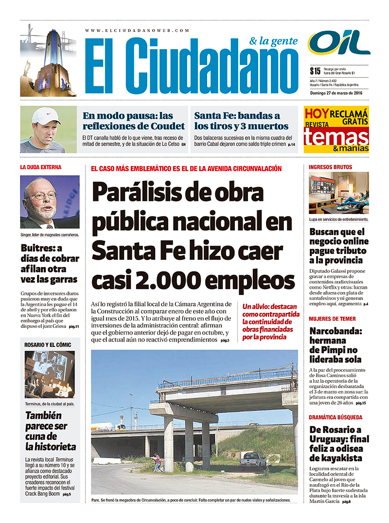 Tapa Diario Diario El Ciudadano Y La Región 9562