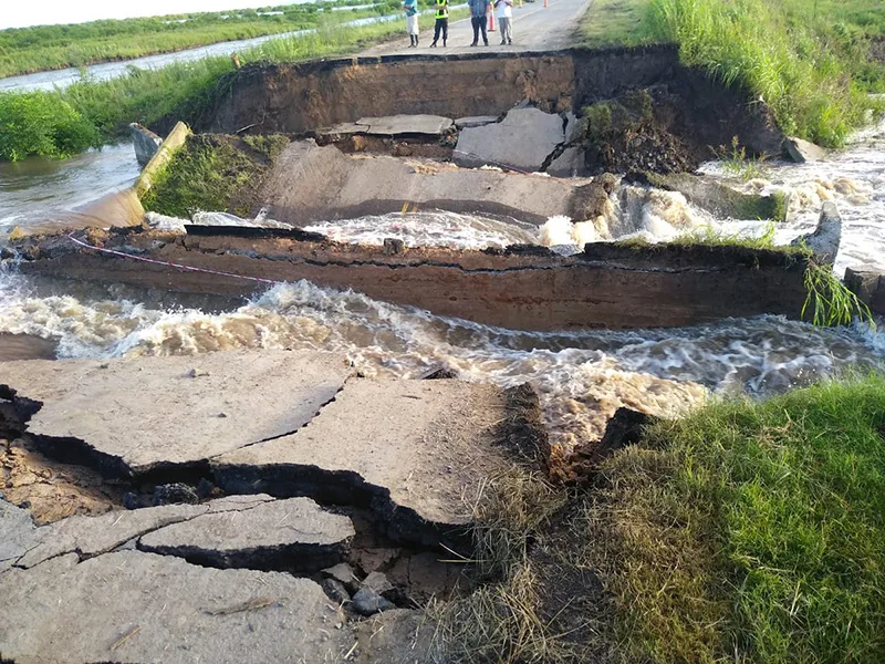 Colapso de la ruta 1: denuncian a una arrocera por estrago culposo