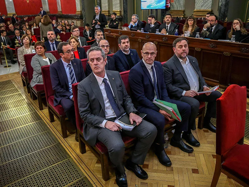 Comenzó en España histórico juicio contra 12 líderes independentistas catalanes