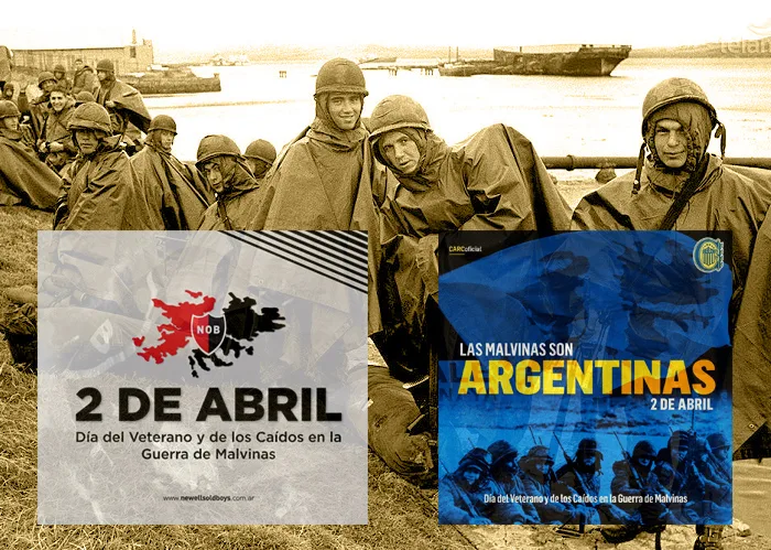 Los dos principales clubes de fútbol de Rosario homenajean a los ex combatientes