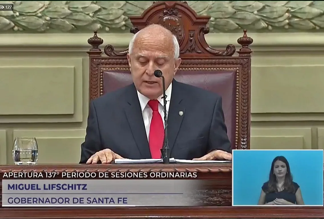 Último discurso: Lifschitz abrió período ordinario en la Legislatura de Santa Fe