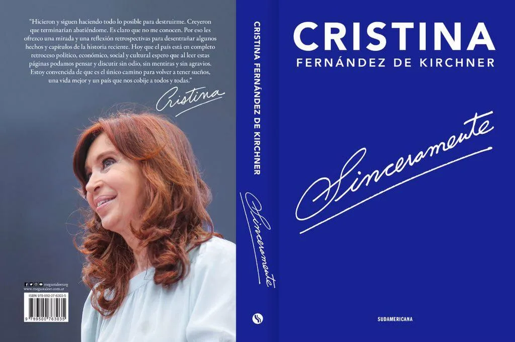Cristina presentará este 20 de junio su libro "Sinceramente" en Rosario