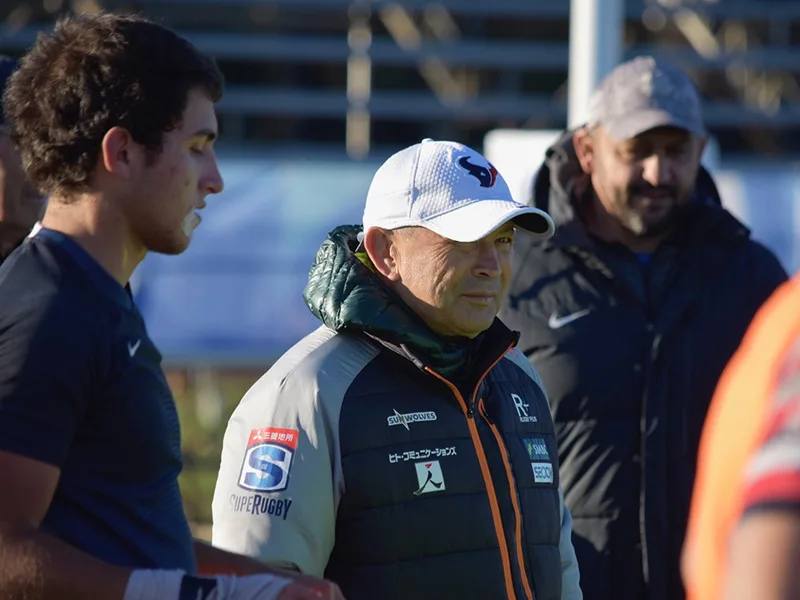 Visita de lujo: el australiano Eddie Jones en Rosario