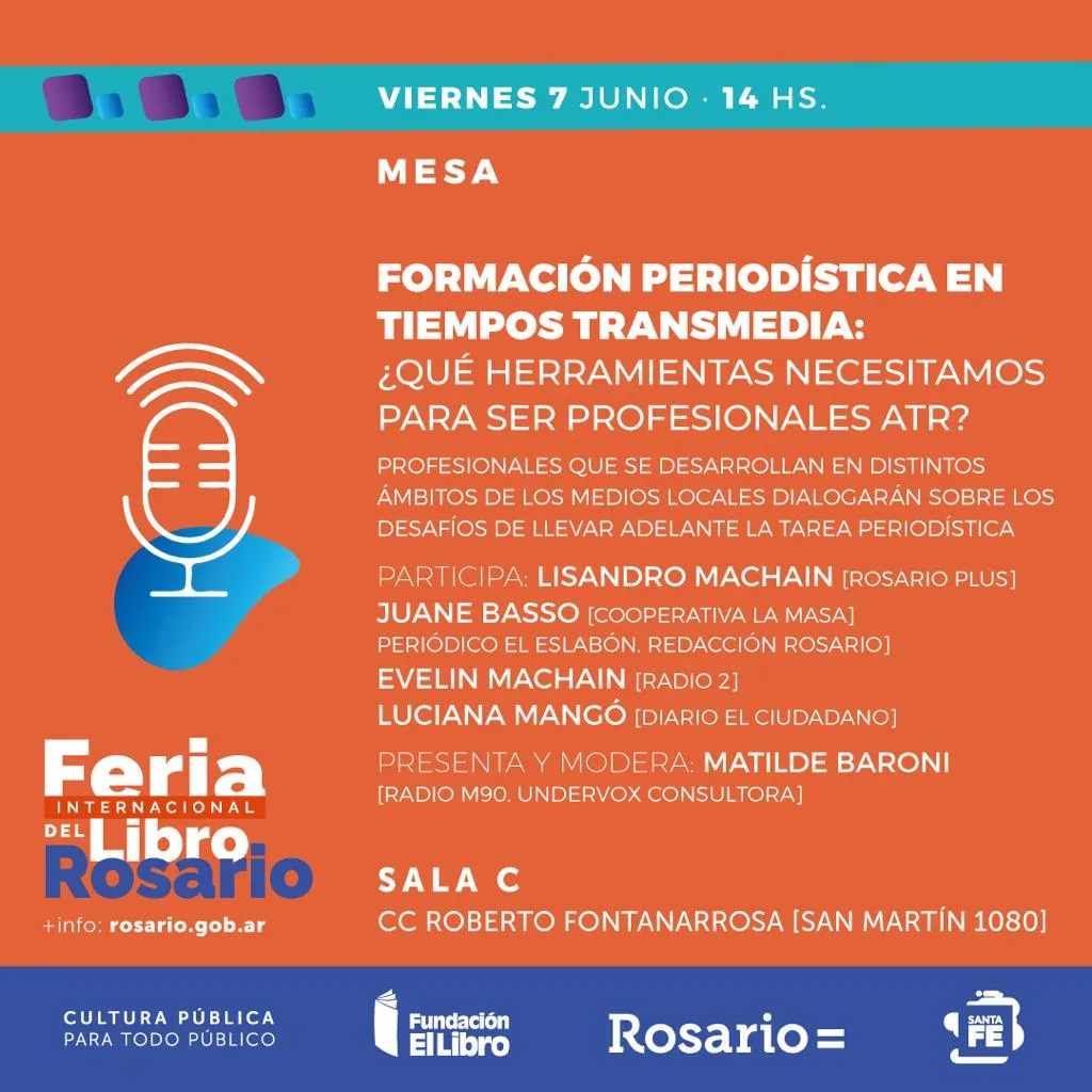 Invitan a la charla "Formación periodística en tiempos transmedia"