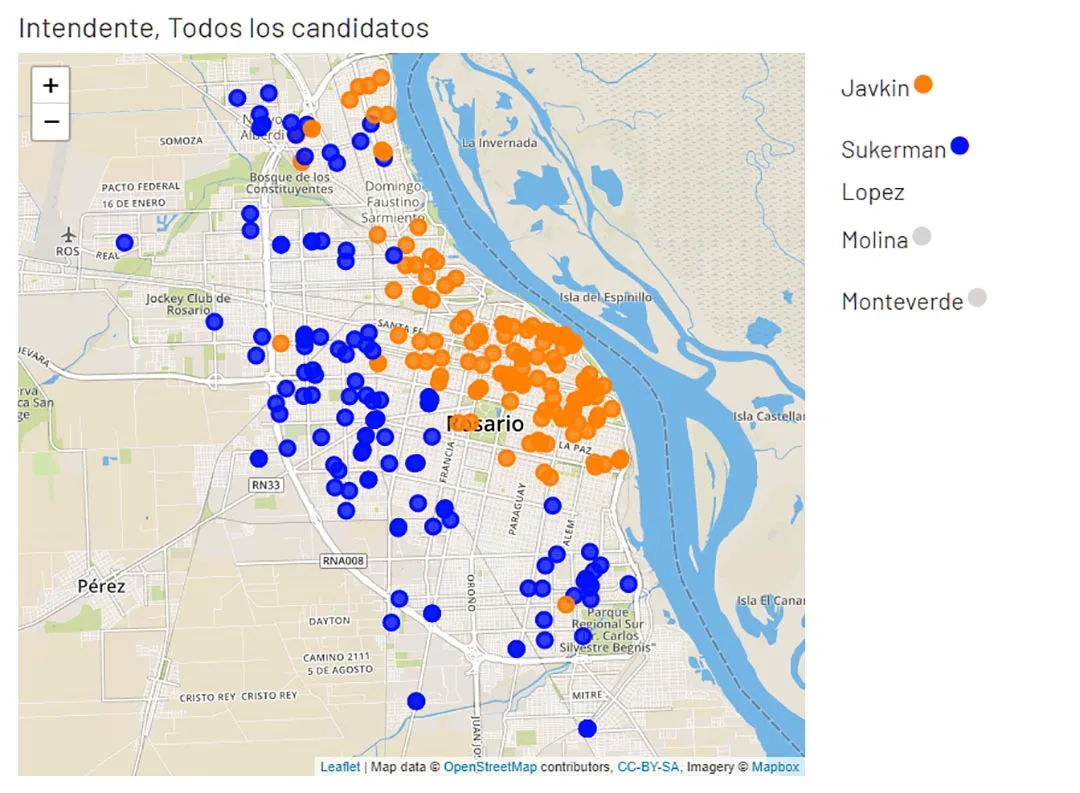 ¿Cómo se votó en Rosario? Punteo seccional por seccional
