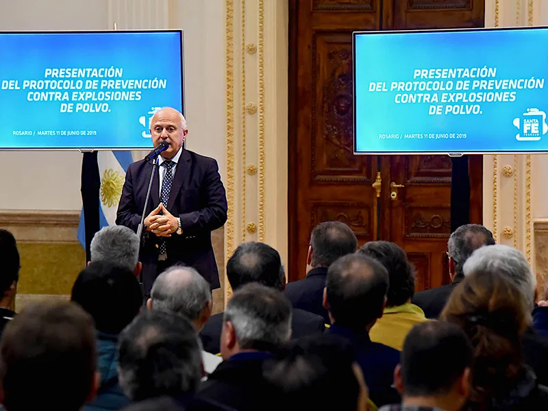 Inédito: Santa Fe tiene protocolo contra explosiones de polvo