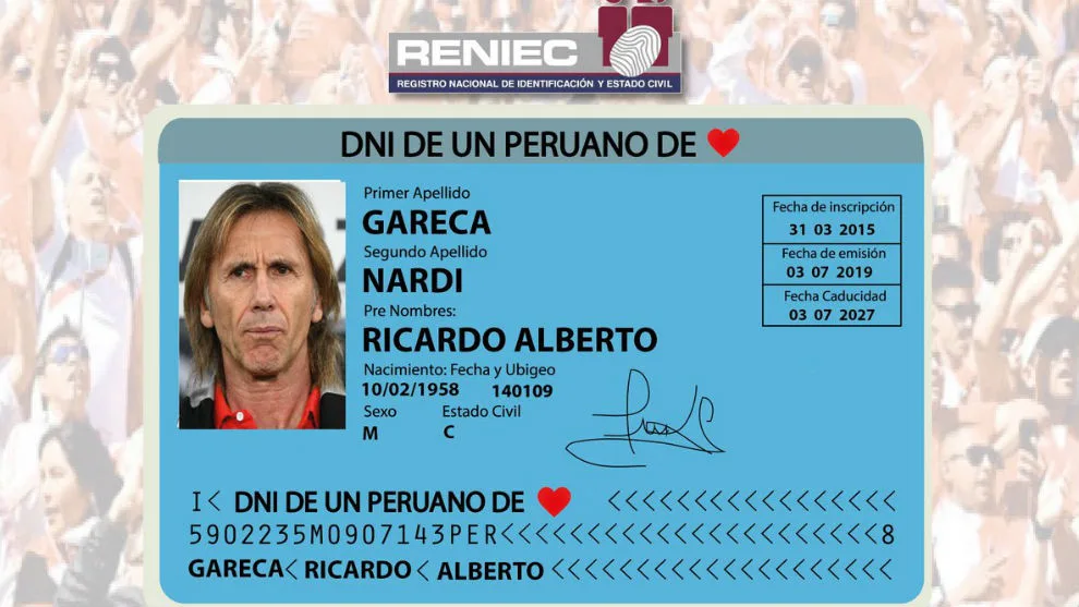 Agradecidos: Ricardo Gareca ya tiene DNI peruano