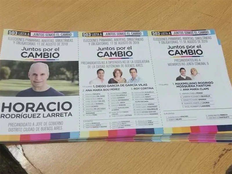 CABA: las boletas de Juntos por el Cambio llegaron dobladas ocultando a Macri