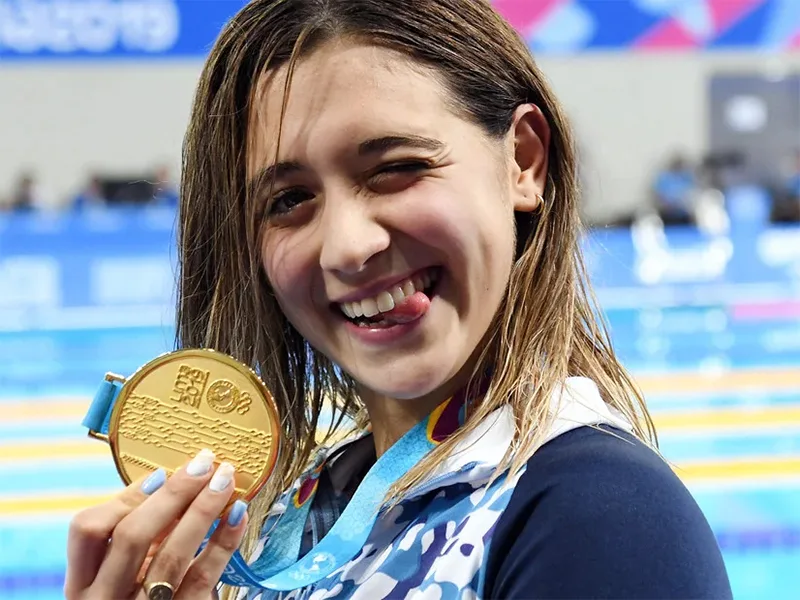 La nadadora Pignatiello sumó su tercera medalla dorada