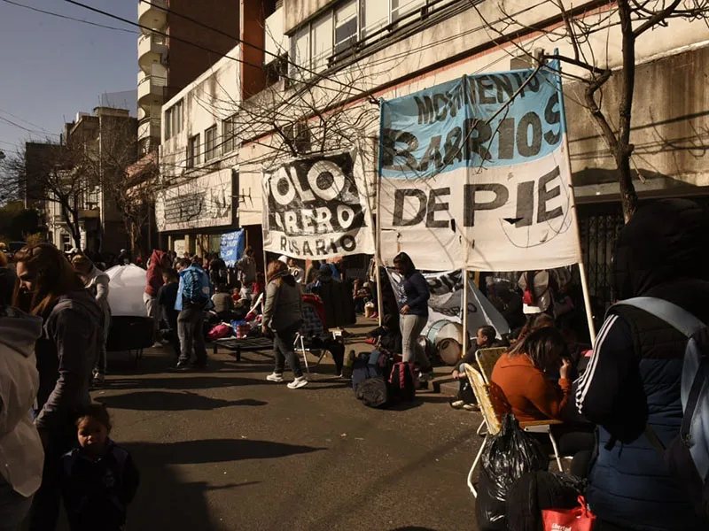 Dos acampes en Rosario visibilizan reclamo nacional de organizaciones sociales