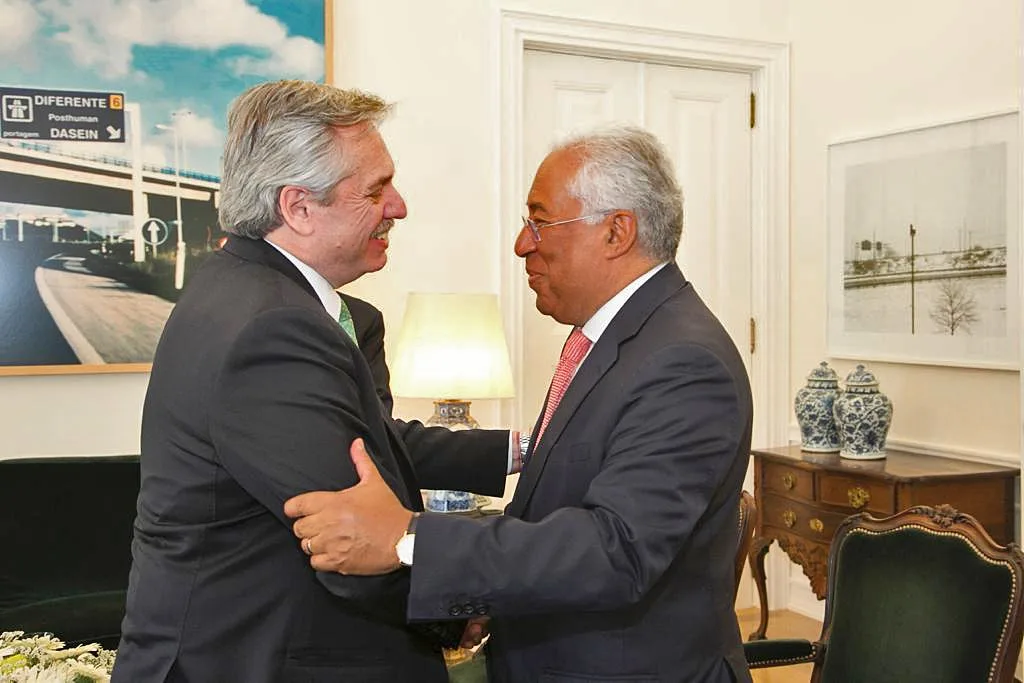 Alberto Fernández se reunió en Portugal con el primer ministro, Antonio Costa