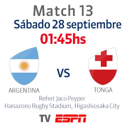Argentina vs Tonga