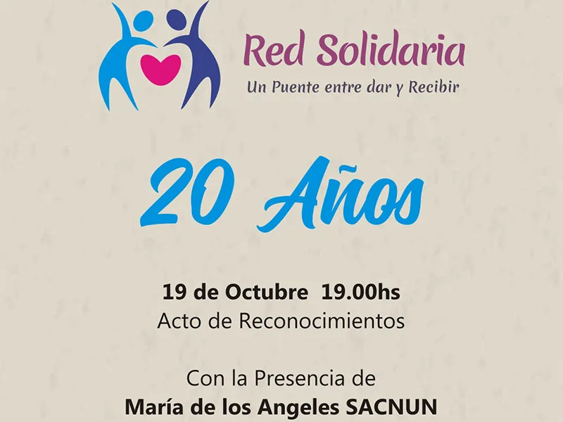 La Red Solidaria de Firmat festeja sus veinte años de recorrido