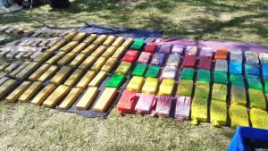 Por agua: canoa con doble fondo escondía 160 kilos de marihuana