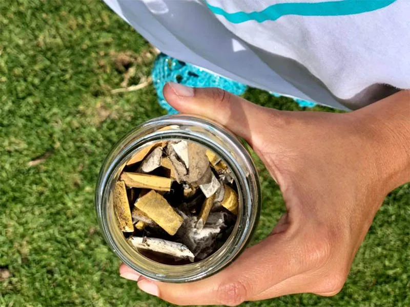 El Voluntariado Ambiental recolectó 40 mil colillas de cigarrillos en una mañana