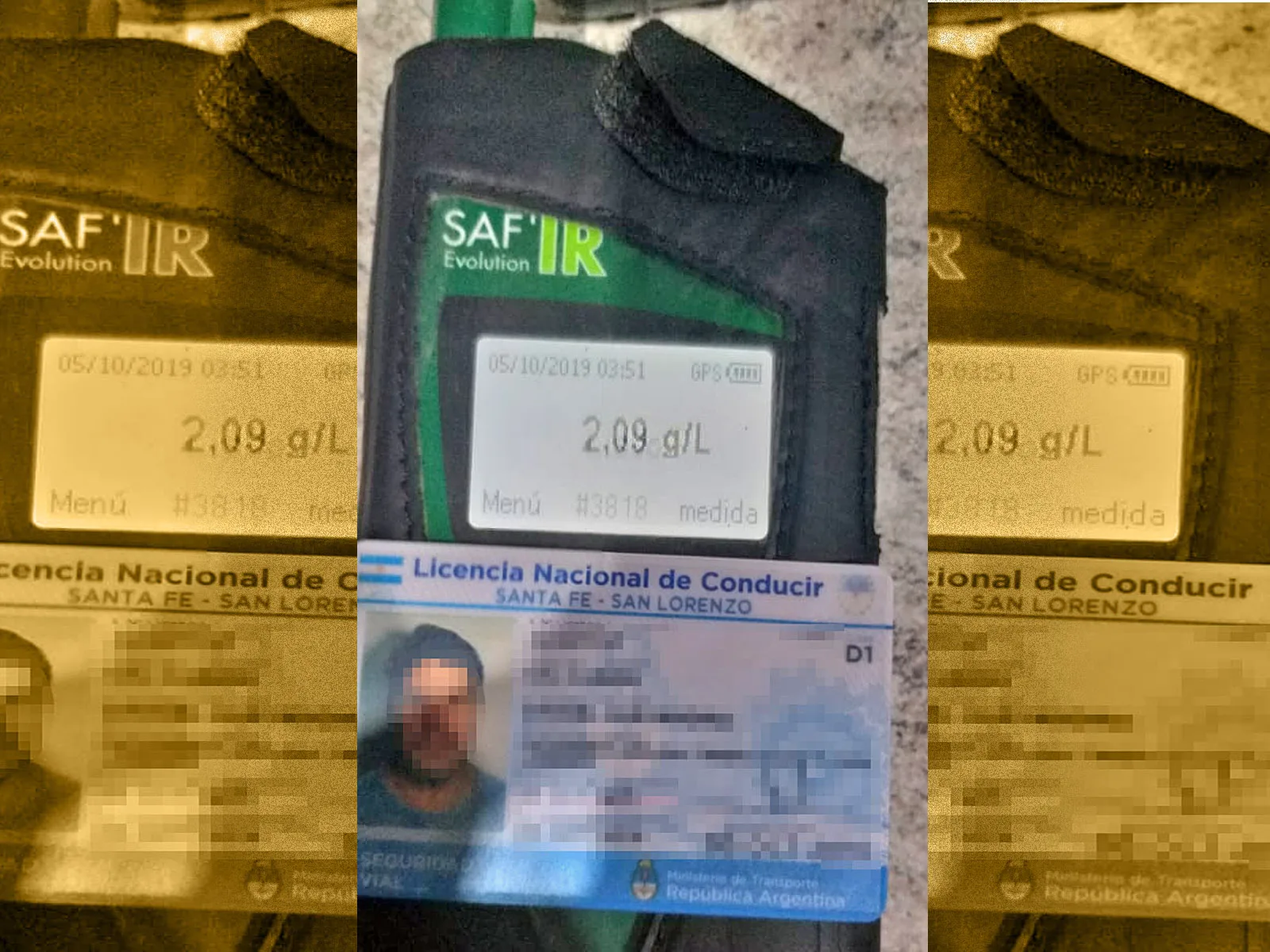 Se tomó todo: test de alcoholemia le dio más de dos gramos por litro de sangre