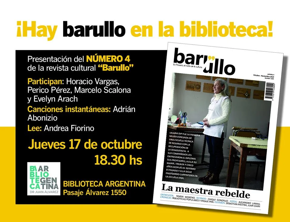 Habrá mucho "Barullo" en la Biblioteca Juan B. Álvarez