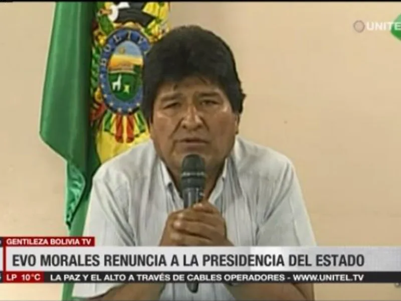 El video en el que Evo Morales y su vice, García Linera, comunicaron su renuncia