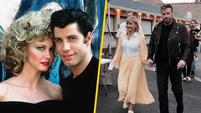 Travolta y Newton John recrearon los personajes de "Grease"