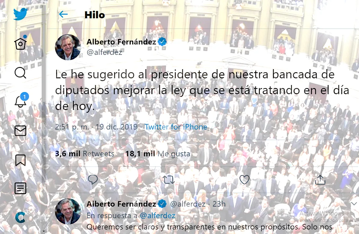 Alberto ordenó modificar el proyecto de emergencia para beneficiar cooperativas