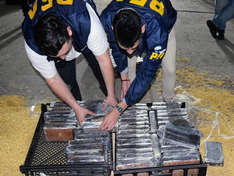 Detenidos con contactos globales y panes de cocaína con repelente: los datos de la droga secuestrada en Empalme