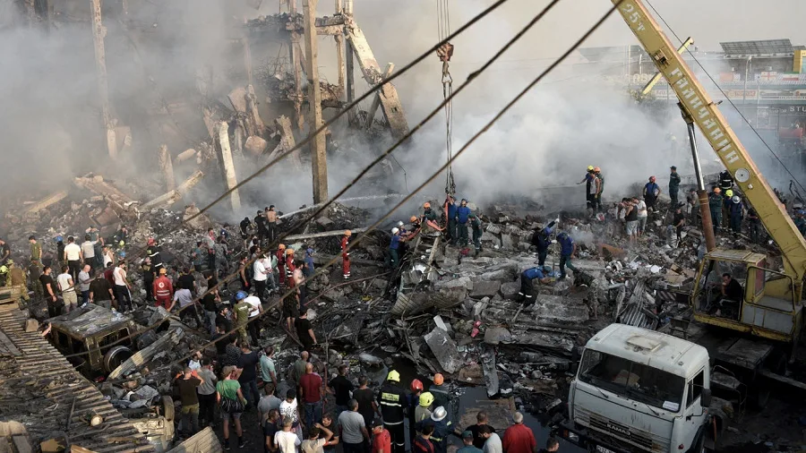 Explosión en un mercado en Armenia: quince muertos, 60 heridos y 18 desaparecidos
