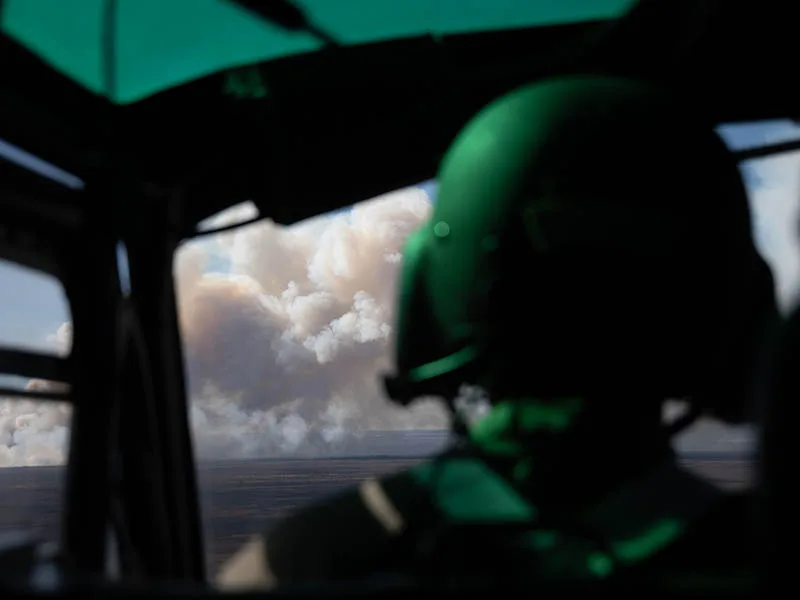 Por los incendios, las Fuerzas Armadas realizan tareas de apoyo en el Delta del Paraná