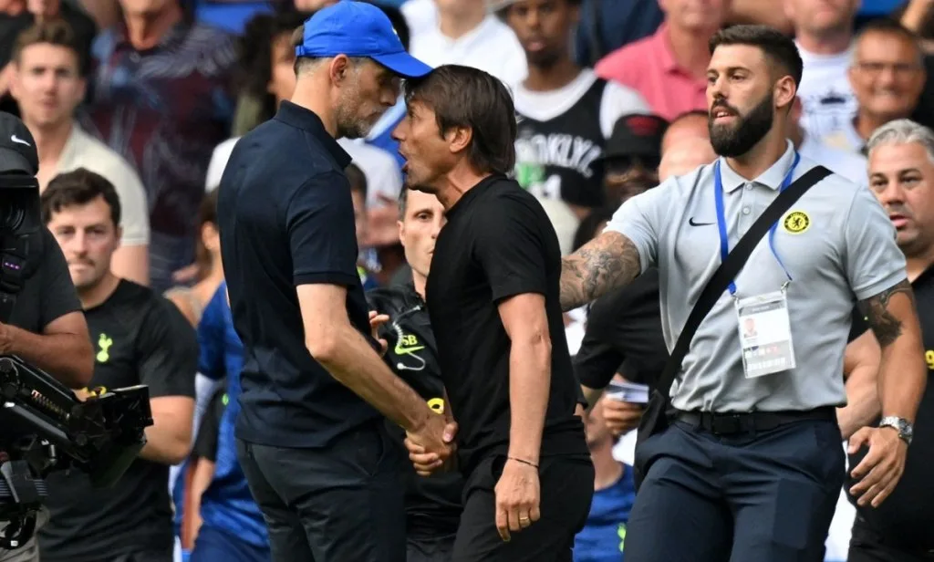 Casi se van a las manos: fuerte cruce entre Tuchel y Conte tras el 2-2 de Chelsea y Tottenham