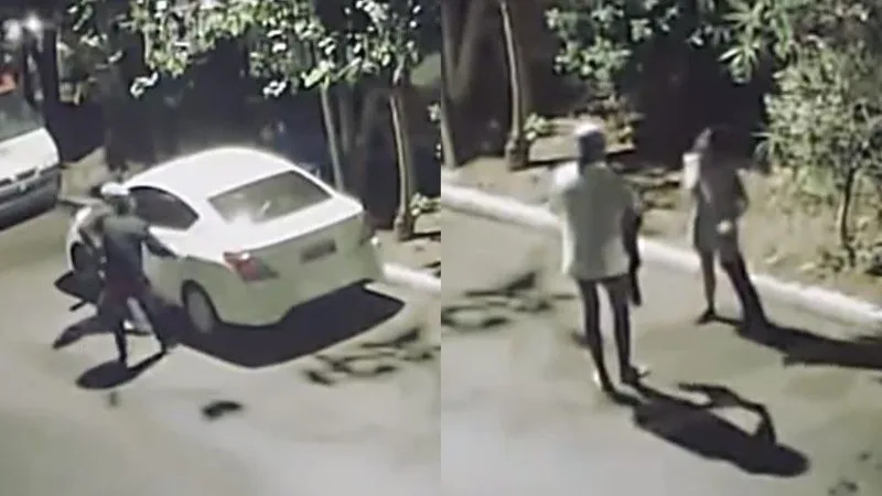 Video: tenían relaciones sexuales en el auto y quedaron desnudos en la calle tras robo a mano armada