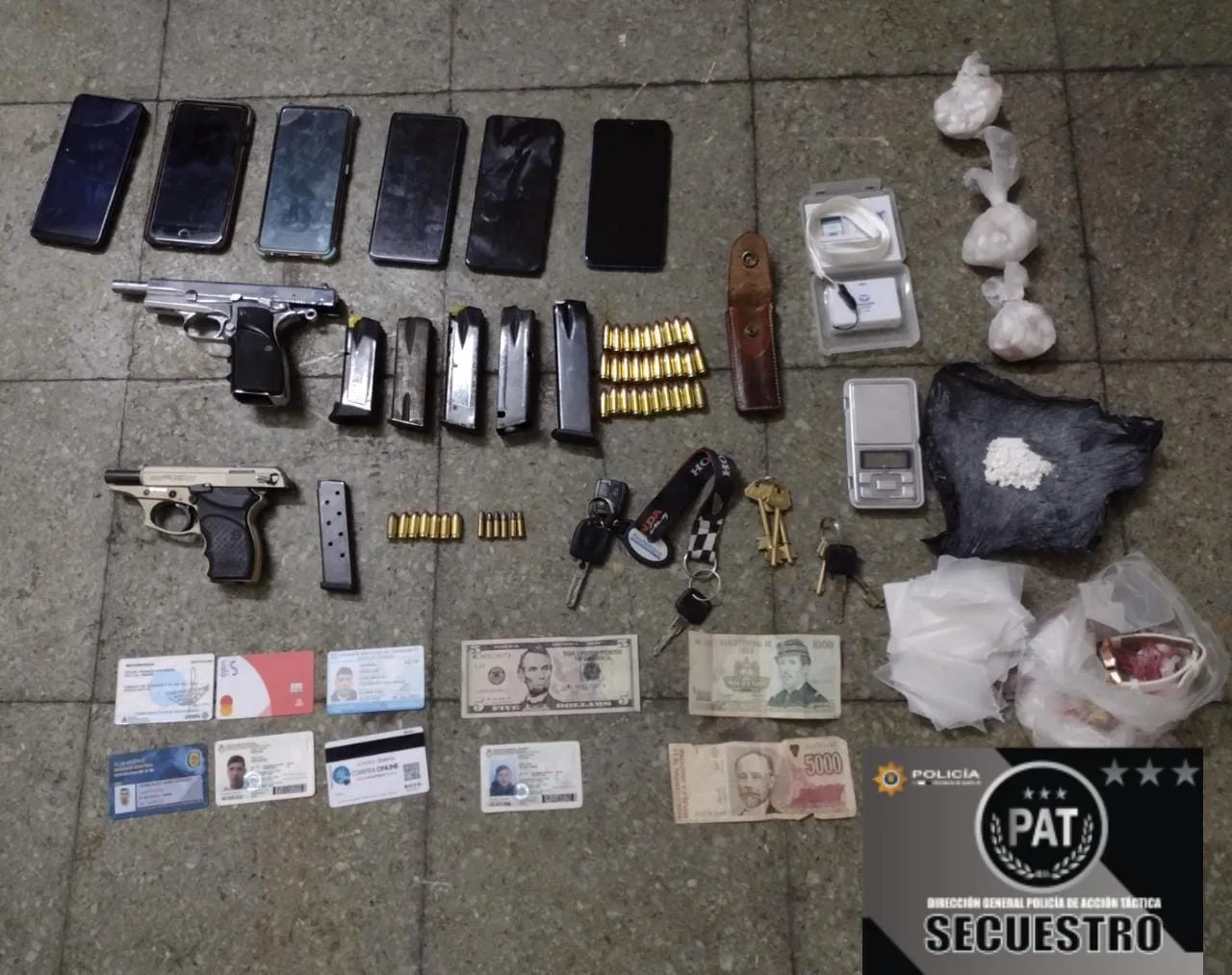 Incautan armas, municiones y moto robada en procedimiento policial en barrio La Granada