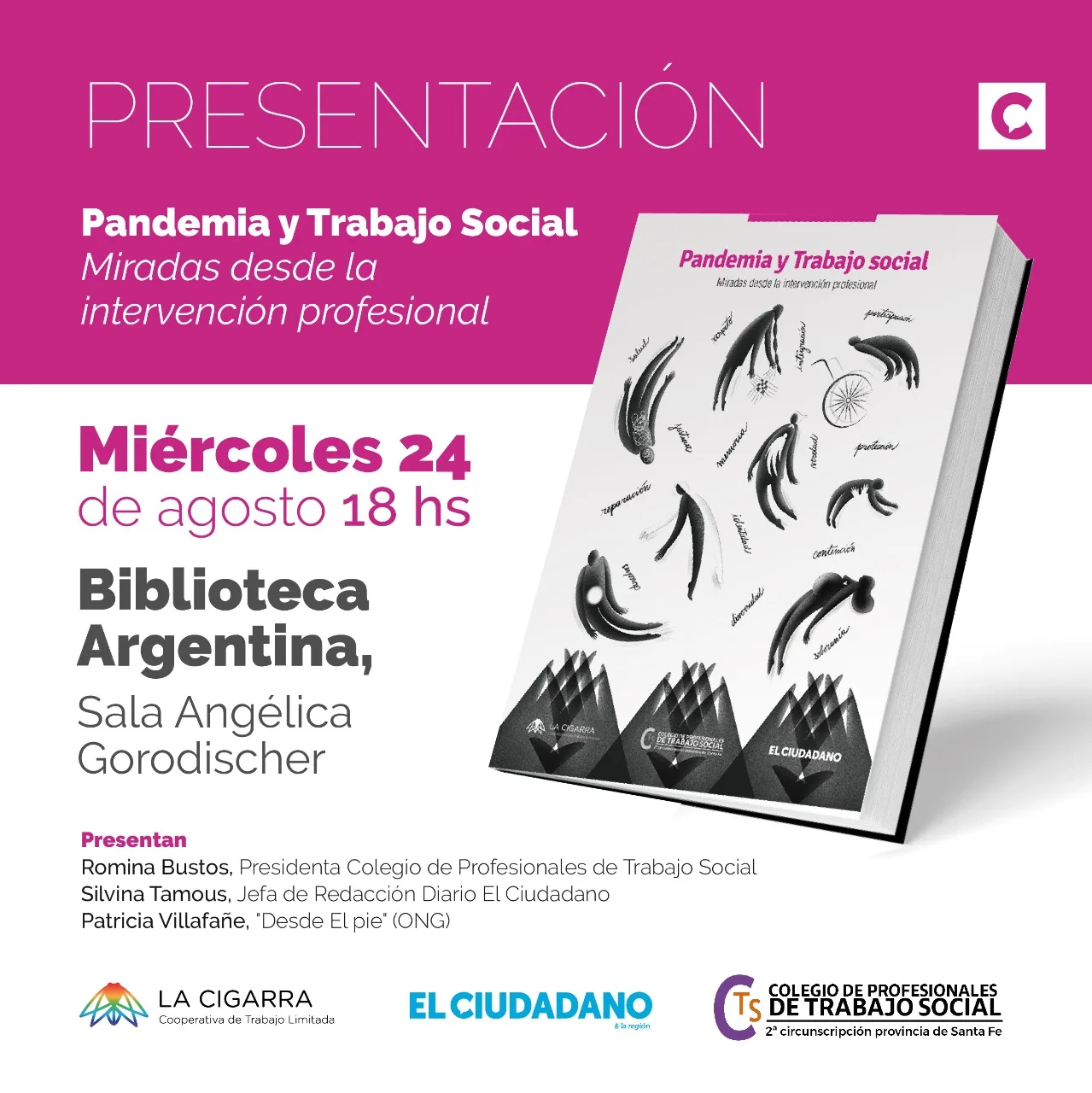 El Colegio de Trabajo Social presenta un libro sobre la intervención profesional en pandemia