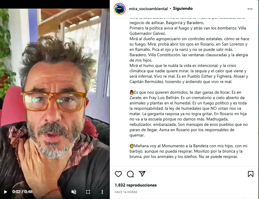 Invitan a la concentración contra las quemas en video con Fandermole, Pablo Granados y Sietecase