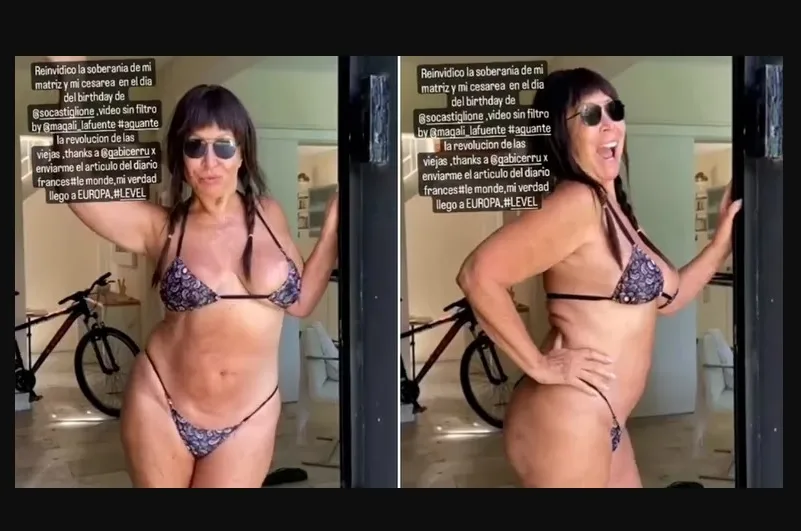 Moria lo hizo otra vez: bailó en bikini y apuntó a las críticas: “Es la revolución de las viejas”