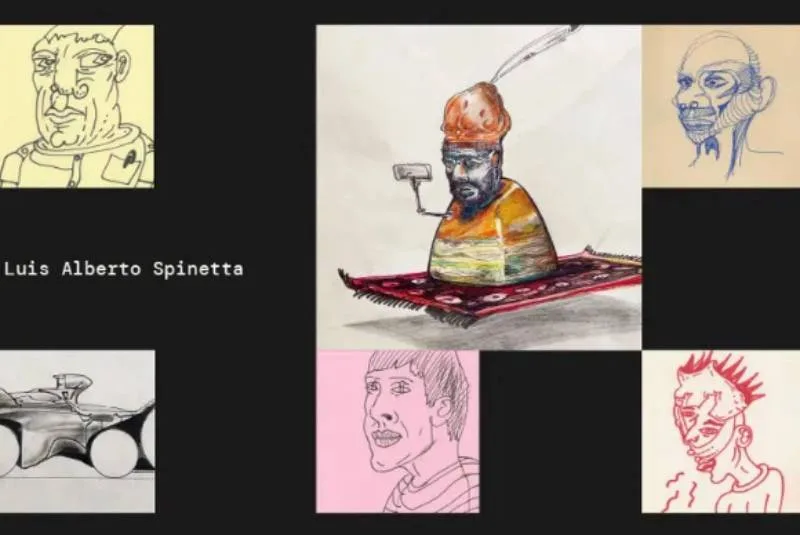 Dibujos e ilustraciones del Flaco Spinetta salen a la luz como “Figuración”, una colección digital