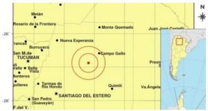 Se registró un sismo de 6,5 grados en Santiago del Estero