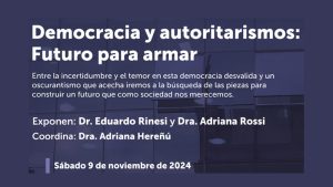 Este sábado habrá una charla-debate sobre democracia y autoritarismo