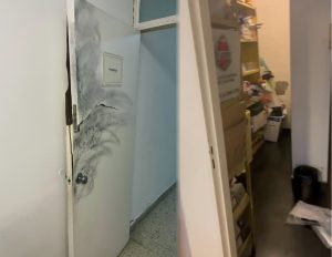 Irrumpieron en el Comité Nacional de la UCR y vandalizaron la oficina de Martín Losteau