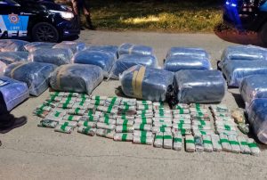 Detuvieron a una pareja que transportaba más de 100 bultos de presuntas hojas de coca sin procesar