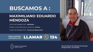 Piden colaboración para encontrar a un bonaerense desaparecido que habría sido visto por última vez en Rosario
