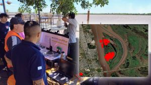 Continúa el operativo para controlar los incendios en la Isla de los Mástiles, donde quedan dos focos activos