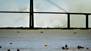 El año empezó con fuego encendido intencionalmente en la Isla de los Mástiles, frente a Granadero Baigorria