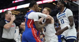 A las piñas en la NBA: se agarraron Detroit con Minnesota y Prigioni fue expulsado