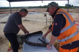 Encontraron en Escocia una rueda de carro de la Edad de Hierro