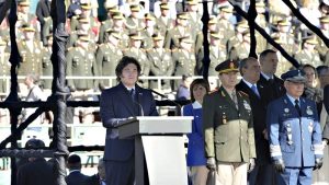 Javier Milei durante el acto en conmemoración por el Día de la Bandera en el Campo Argentino de Polo