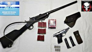 Armas incautadas en una vivienda