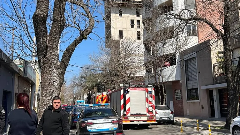 Lugar del accidente donde se cayó el montacargas