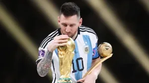 Lionel Messi tras obtener la Copa del Mundo con la Selección Argentina en Qatar 2022