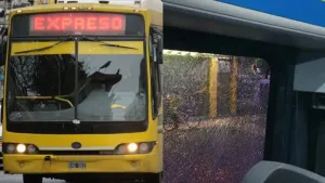 Òmnibus agredido con piedra