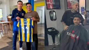 Elio y Enzo Saavedra, los barberos de Newell's y Central con Ángel Di María y Ever Banega