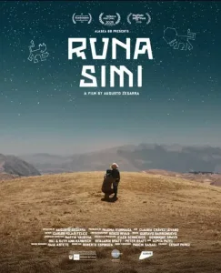El afiche del documental "Runa Simi" 